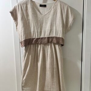 Ooh La La Cream and Brown Dress